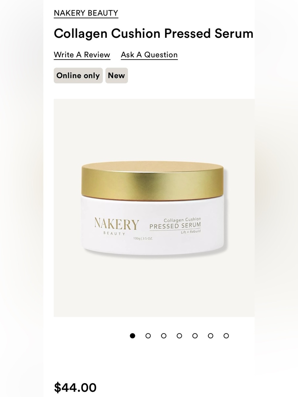 Like New Smooth/Tighten with Nakery Beauty Collagen Cushion Pressed Serum Balm
